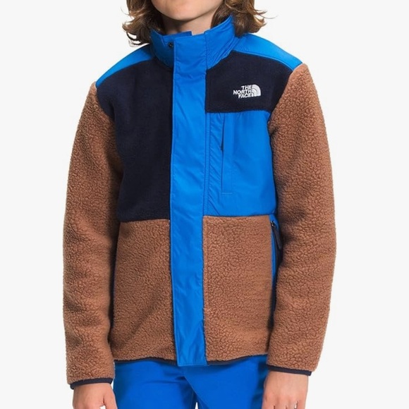 THE NORTH FACE Boys' Forrest Mixed-Media Full Zip Fleece Jacket kids X-Large - Picture 1 of 10